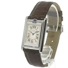 Cartier Tank Basculante MM W1014558 24mm Beige Dial Quartz: Battery #C1649 2