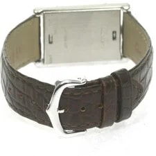 Cartier Tank Basculante MM W1014558 24mm Beige Dial Quartz: Battery #C1649 3