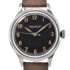 Jaeger-LeCoultre — Jaeger-LeCoultre SS Leather Black Dial Manual Winding — Watch — resale