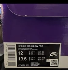 Size 12 - Nike Dunk SB Low City of Cinema 3