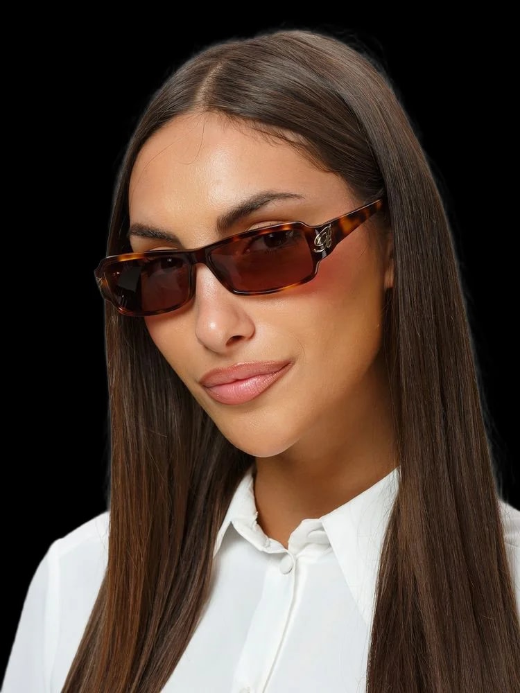 Blumarine — Blumarine Sbm906 Glossy Havana Acetate Sunglasses — — Accessory — resale