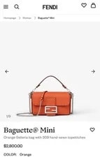 Fendi Mini Baguette With Charms Chain Logo Accents 4