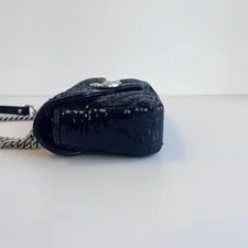 Gucci Marmont Logo Chain Quilted Sequin Crossbody - Excellent #Gidvci 3