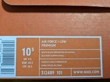 Nike Air Force 1 Low -Brq 312489-101 Us10.5 4