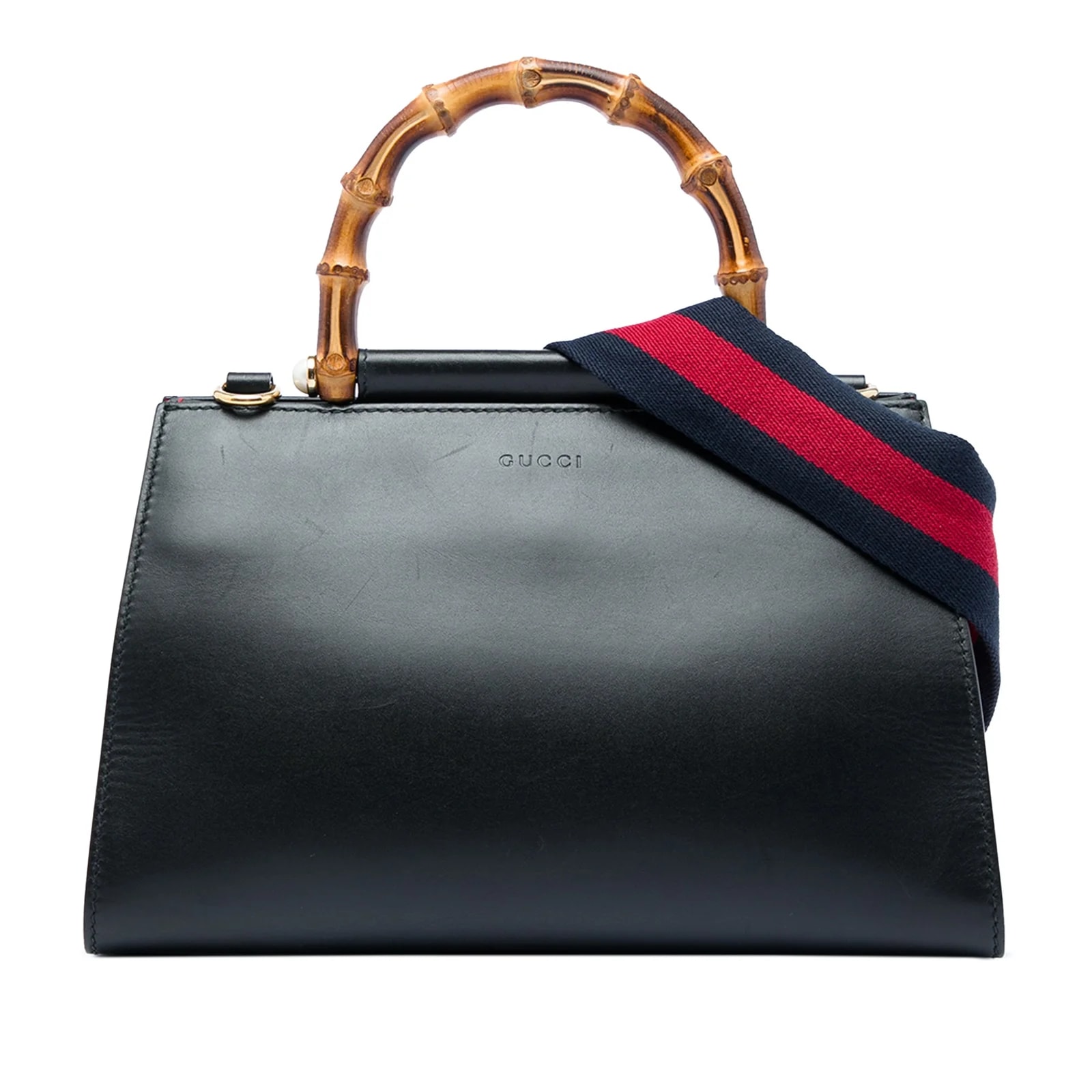 Gucci — Small Bamboo Web Nymphaea Satchel — Handbag — resale