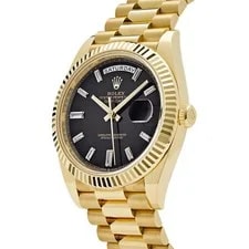 Rolex Day-Date 40 228238 Yellow Gold Black Baguette Diamond Dial (2022) 3