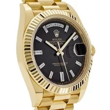 Rolex Day-Date 40 228238 Yellow Gold Black Baguette Diamond Dial (2022) 4