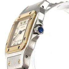 Authentic Cartier Santos Galbe SM Two-tone W20012C4 SSxYG Quartz #230-000-59... 4
