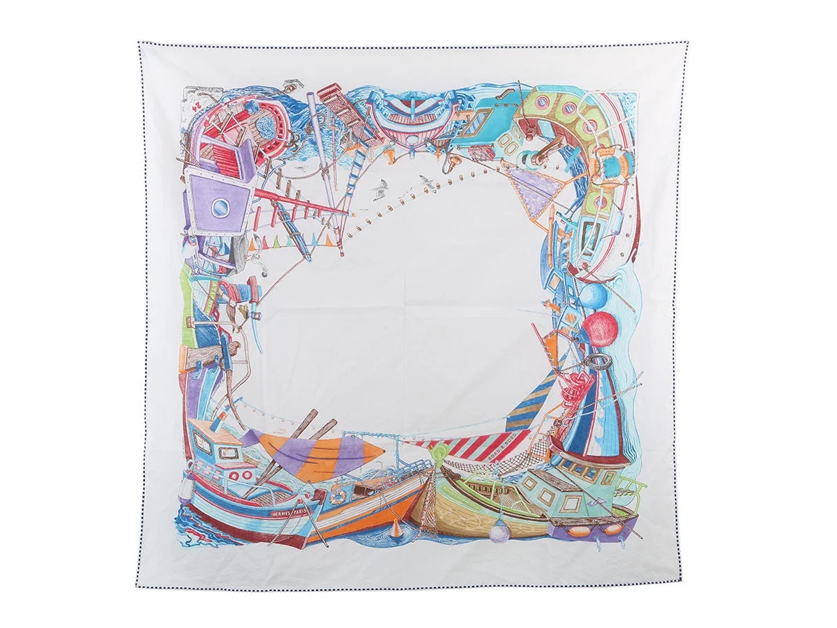 Hermès — Hermès Bord À Bord Cotton Scarf 80cm — Accessory — resale