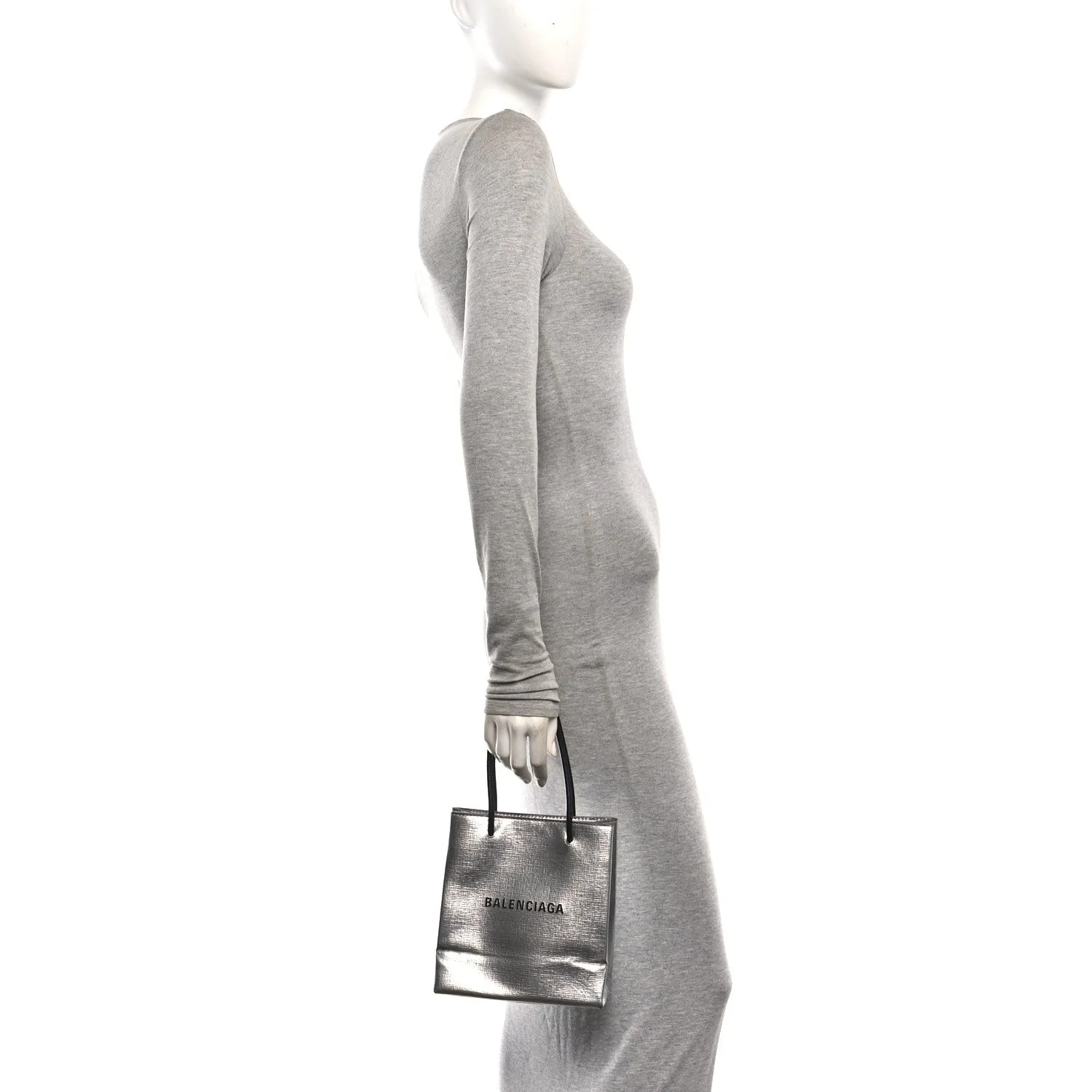 Metallic Squared Logo North South Shopper XXS 2