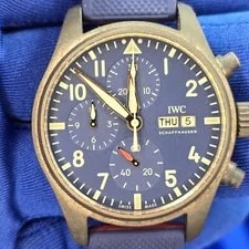 IWC Pilot's Blue Chronograph 41mm IW388109 Complete Set 2