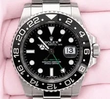 Rolex GMT-Master II 116710LN Silver Oyster Bracelet With Black Bezel Only 2
