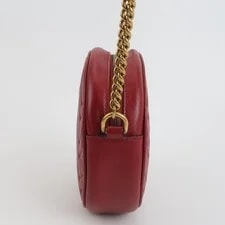 Auth Gucci GG Marmont Round Chevron Crossbody 3