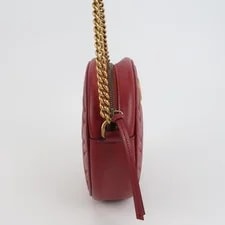 Auth Gucci GG Marmont Round Chevron Crossbody 4