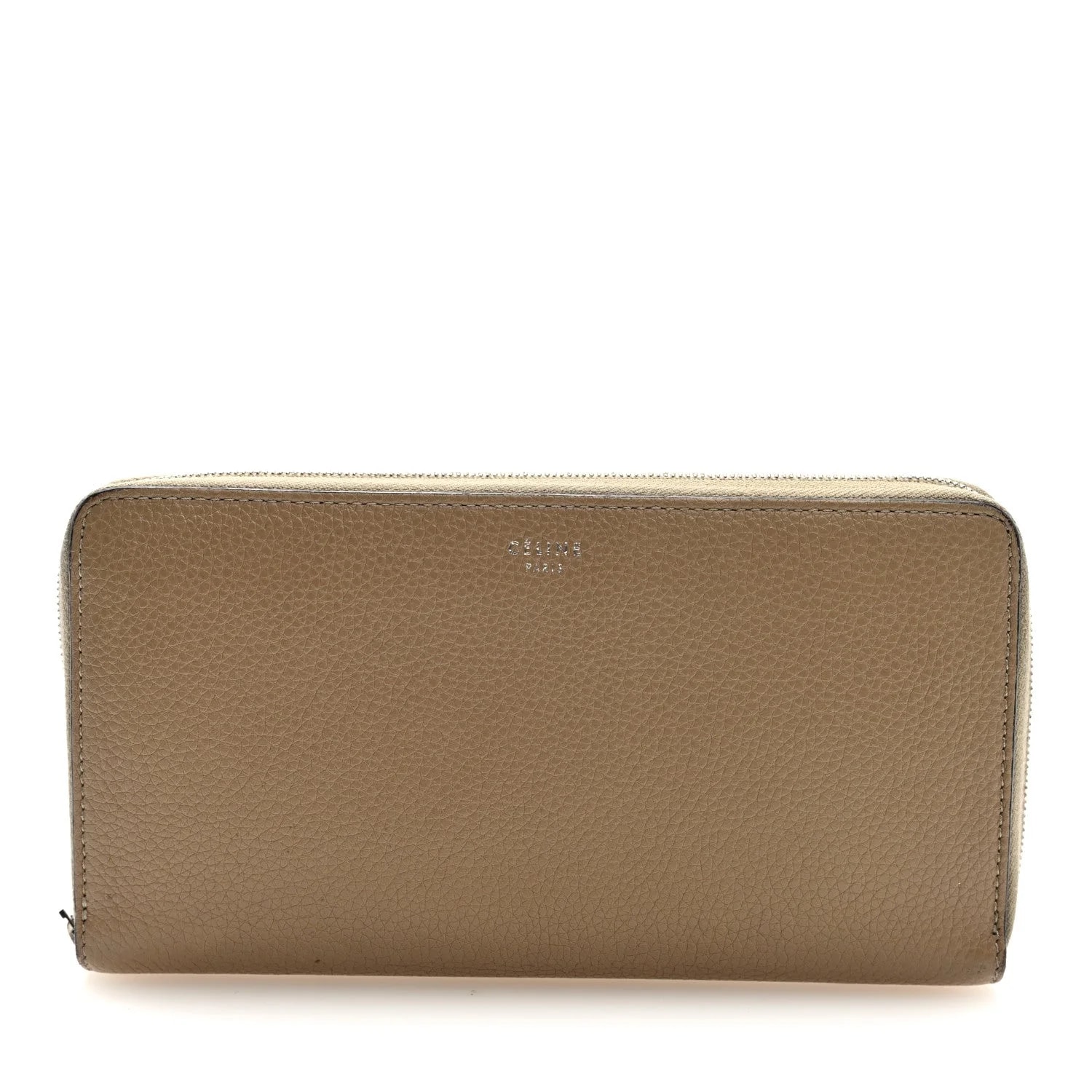 Celine — Grained Large Zip Around Multifunction Wallet Dune — Accessory — resale