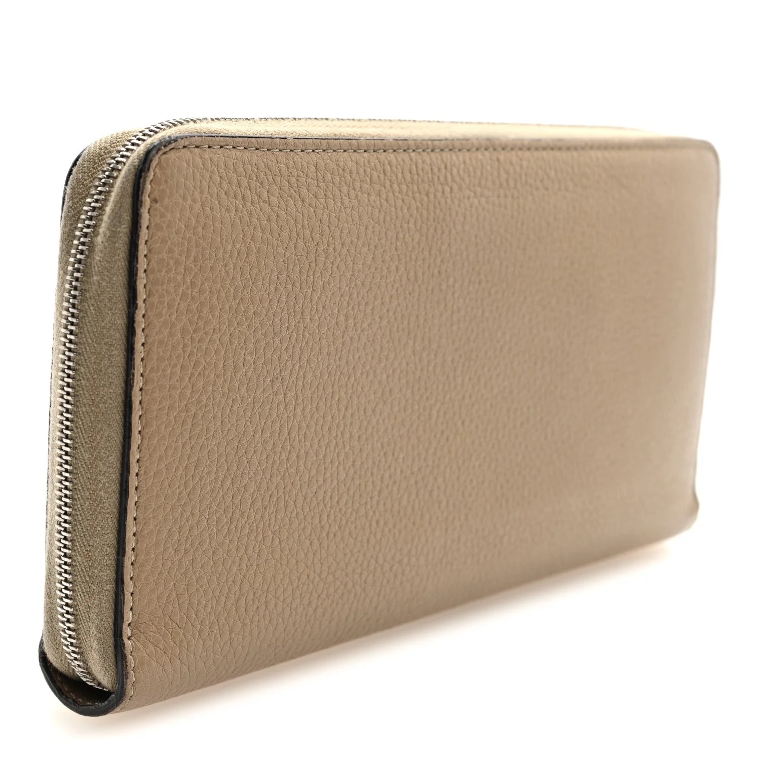 Grained Large Zip Around Multifunction Wallet Dune 3