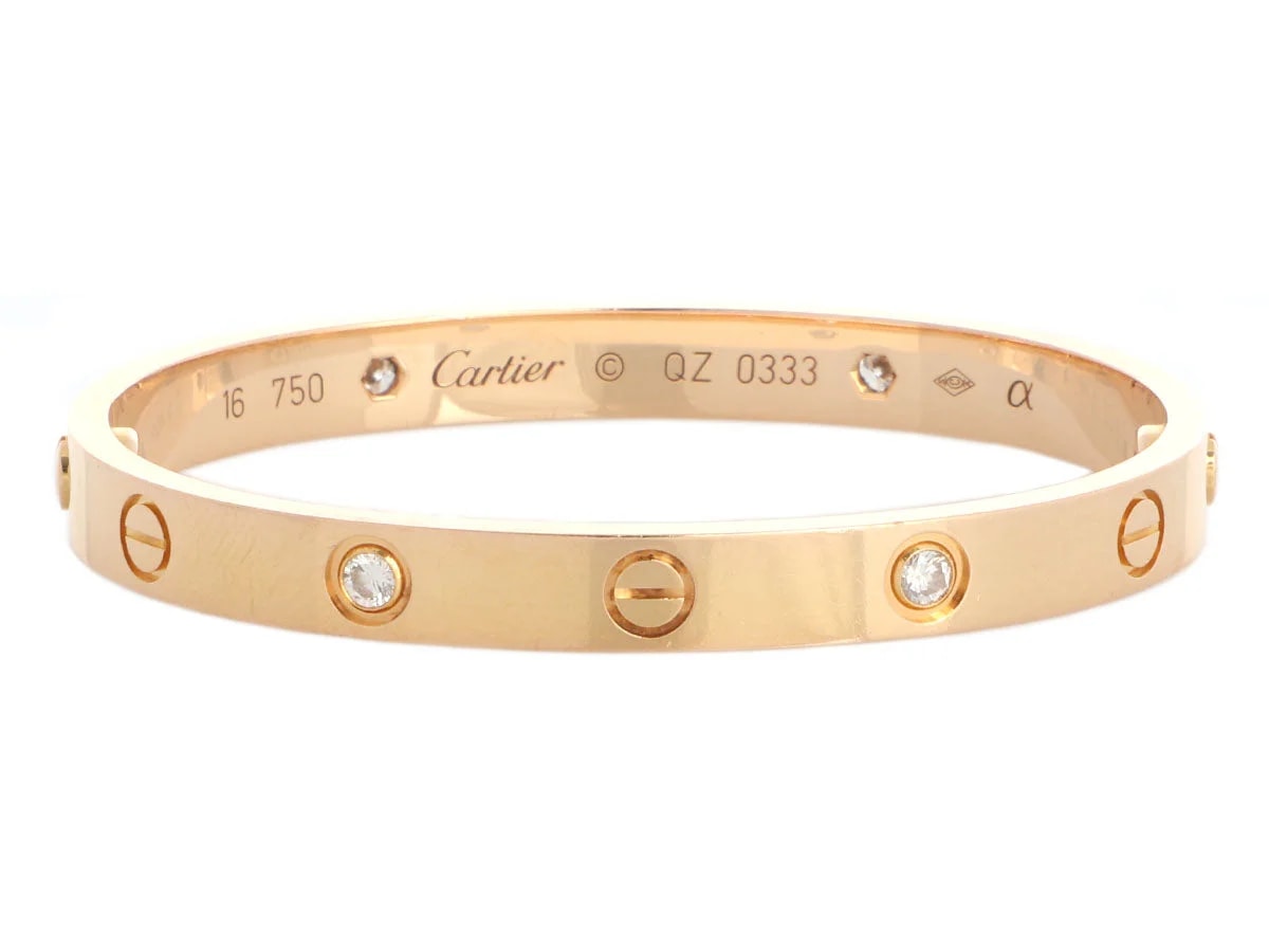 Cartier — Cartier 18K Rose Gold 4- Love Bracelet 16 — Jewelry — resale
