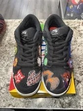 Size 10.5M/12W - Nike SB Dunk Low Pro QS Neckface DQ4488-001 2