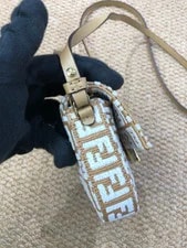 Fendi Mini Baguette Phone Fabric 2-Way Crossbody GHW 2