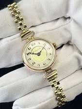 Rolex Lady Cocktail 9ct Gold Art Deco Antique Bracelet 26mm 4