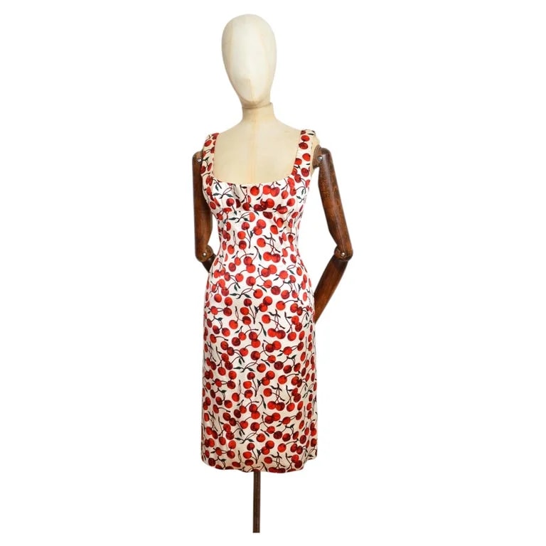 Dolce & Gabbana — F/W 1996 Dolce & Gabbana Print Runway Cocktail Dress — Clothing — resale