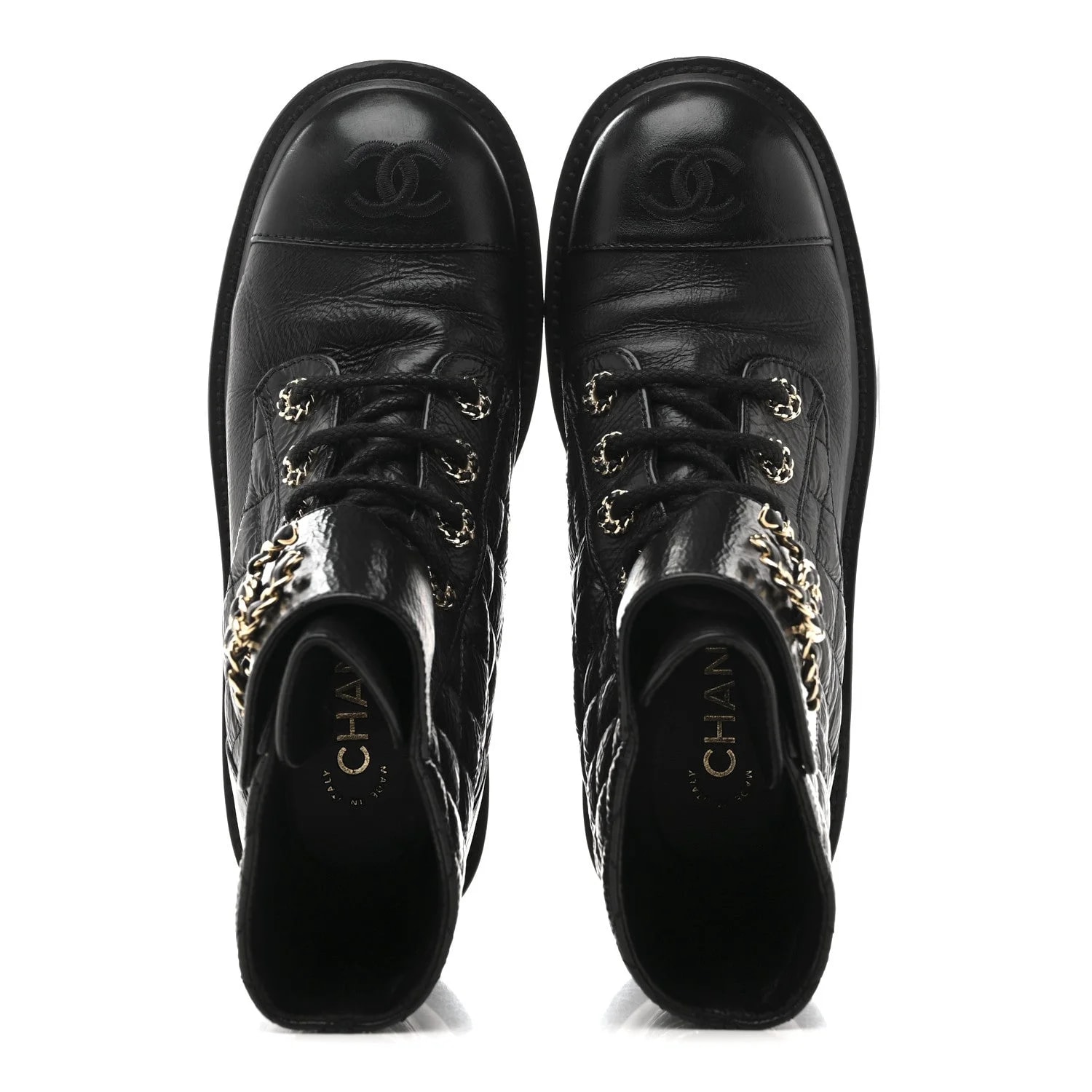Shiny Lace Up Combat 37 2