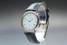 1980s Omega de Ville Quartz Ref.195.0075 Two-Tone White Roman Dial 2