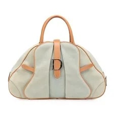 Dior — Authenticated Dior Double Saddle Bowler Fabric — Handbag — resale