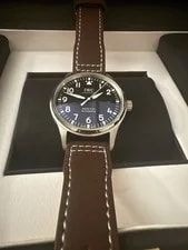 IWC Pilot's Mark Xviii le Petit Prince Blue Dial Brown Leather 40mm Auto 2