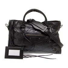 Balenciaga — Balenciaga City Studded Zip Top Handle Satchel W/ Mirror Dust Strap — Handbag — resale
