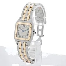 Cartier 2-Row W25028B6 Midsize Panther 2-Tone Steel & Gold 2