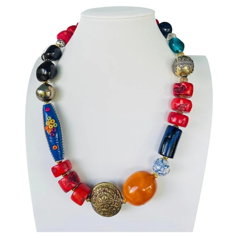 Lorraine’s Bijoux — LB Offers Tribal SS Resin — Jewelry — resale