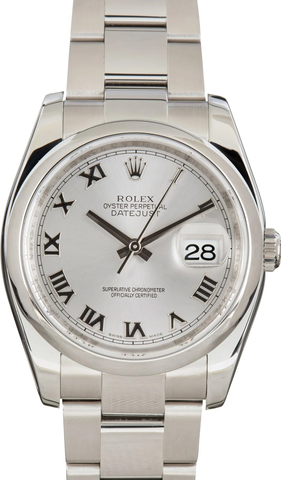 Rolex — Stainless Steel Rolex Datejust 36 Rhodium Dial 116200 — Watch — resale