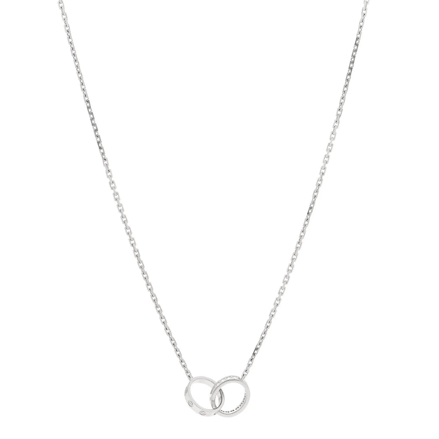 Cartier — 18K White Gold Interlocking Love — Jewelry — resale