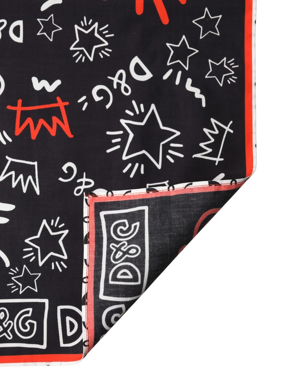 Dolce & Gabbana DG Crown Cotton Foulard 47cm X 46cm Scarf 2
