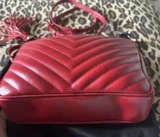 Saint Laurent Chevron Small Crossbody Zip Tassel +Dust 2