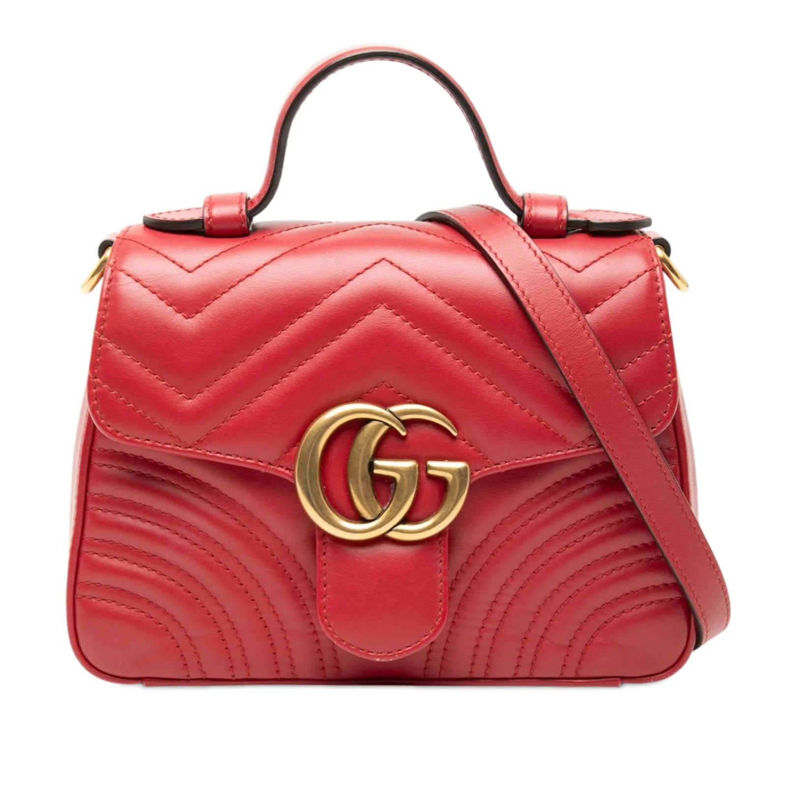 Gucci — Gucci Small GG Marmont Matelasse Top Handle — Handbag — resale