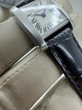 Cartier Tank Francaise Steel Gold Leather Strap 25x20mm Quartz W51007Q4 3