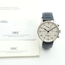 IWC Portugieser Chronograph Blue Hands IW3714 Steel 2004 139183231 3