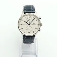 IWC Portugieser Chronograph Blue Hands IW3714 Steel 2004 139183231 4