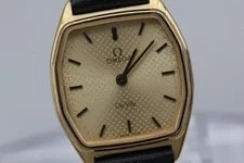 1982 [N W/ Box] Omega de Ville Cal.1387 Quartz Push Crown Gold 20mm 2