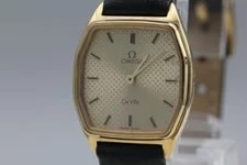 1982 [N W/ Box] Omega de Ville Cal.1387 Quartz Push Crown Gold 20mm 3