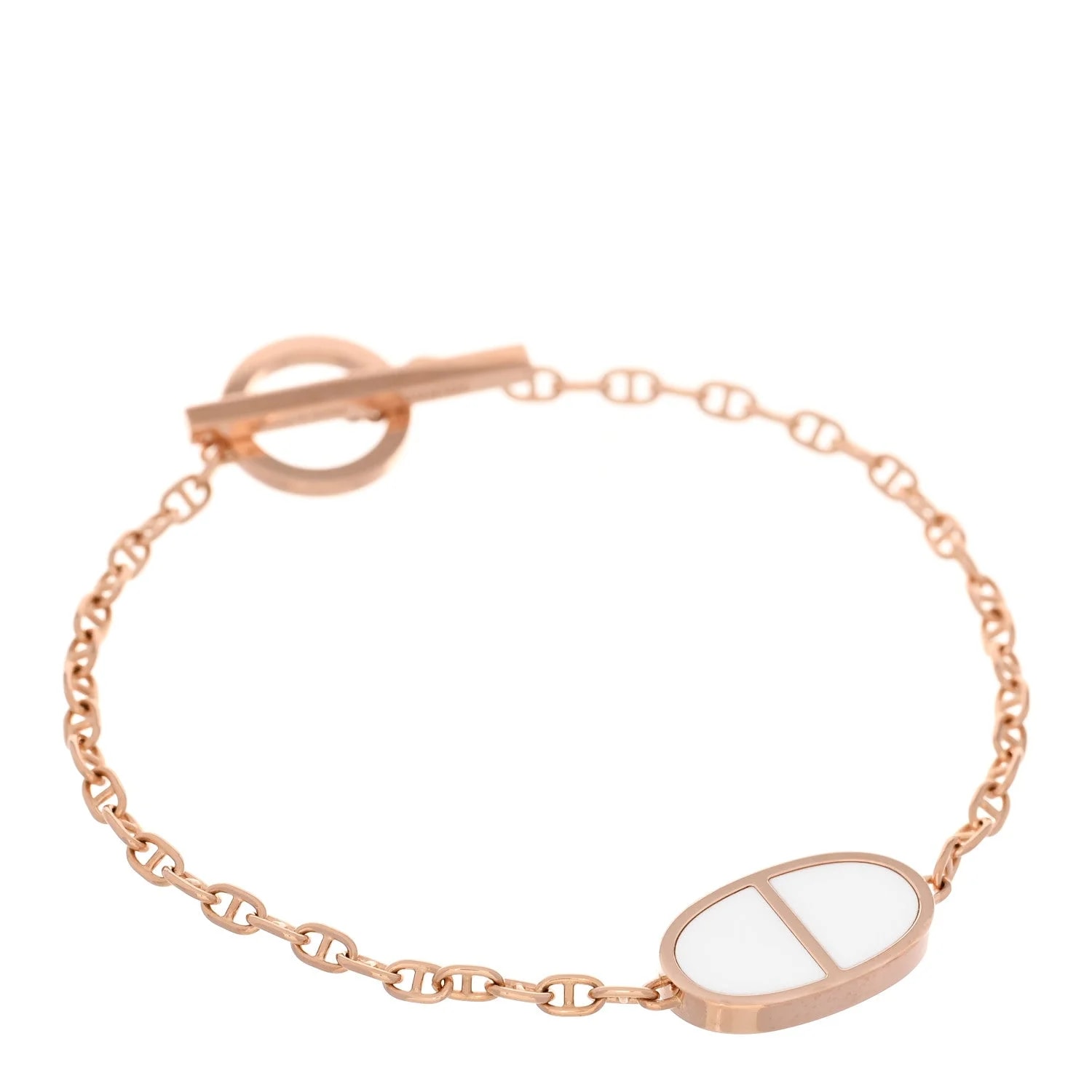 Hermès — 18K Rose Gold Chaine d'Ancre Verso SH — Jewelry — resale