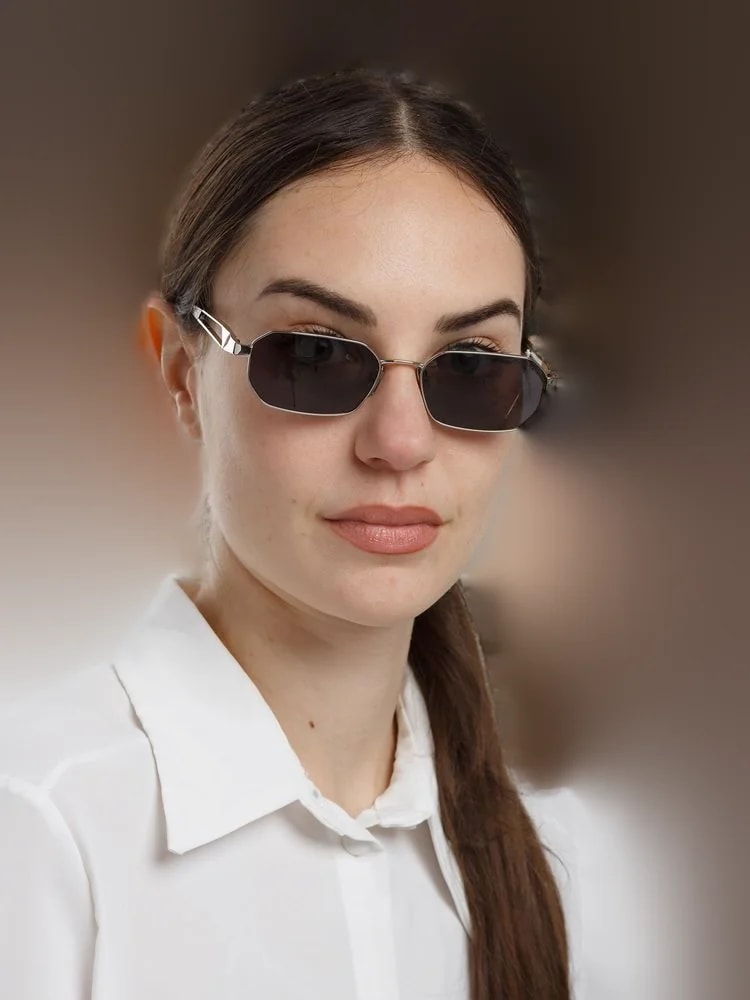 Hickmann Hi3248 Metal Rectangle-Frame Sunglasses — 3