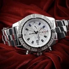 Breitling Super Avenger A13370 | White Dial | 48mm Diamond Bezel | Box & WFT Ext 3
