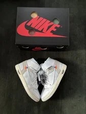 Jordan — Size 12 - Virgil Abloh Archive X Air Jordan 1 Retro OG High Alaska — Sneaker — resale