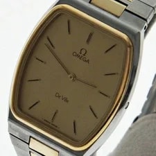 Omega de Ville 1365 Quartz Gold Dial Stainless Steel From Japan 3