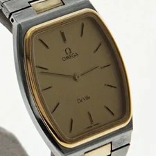 Omega de Ville 1365 Quartz Gold Dial Stainless Steel From Japan 4