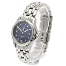 Omega Seamaster 120 2571.83 28mm SS Navy Dial Quartz Date #C1792 2