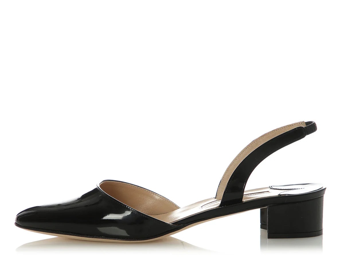 Manolo Blahnik — Manolo Blahnik Aspro Slingbacks — Designer Shoe — resale